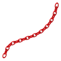 a red chain with a loop on it 3d png
