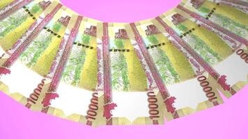 AT Glinting Looping Design Guinean 10000 Franc Curency of Guinea video