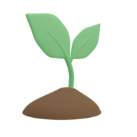 Cute 3D Planting Icon Illustration Render png