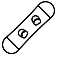 snowboard outline icon vector