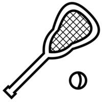 Lacrosse outline icon vector
