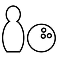 Bowling outline icon vector