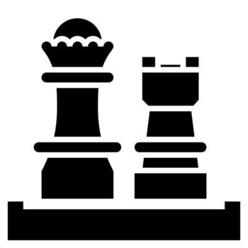 ajedrez sólido icono vector
