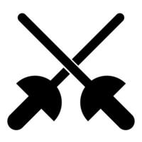 fencing solid icon vector