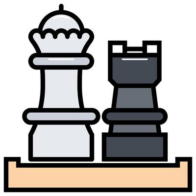Chess filled outline icon