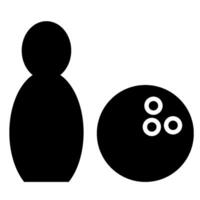 Bowling solid icon vector
