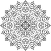 Intricate Floral Mandala Art for Relaxing Coloring and Creative Design Projects vector