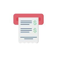 Here is an illustrative shopping receipt icon that is perfect for various ecommerce and financial applications. It prominently features dollar signs and showcases a clear, userfriendly design vector