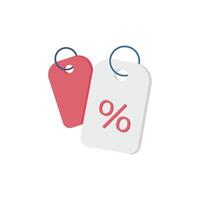 These stylish shopping tags, prominently featuring a percentage sign, are simply perfect for effectively representing discounts and promotions in various online or physical retail spaces vector