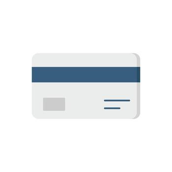 This shopping icon prominently shows a credit card, used for online and instore payments, with a simple design suitable for various digital applications in todays techsavvy world vector