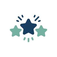 This is a visually appealing reward icon that features a bold central star. It is complemented by a series of smaller stars and accent lines, perfectly symbolizing achievements as well as recognition vector