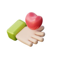 Cute 3D Share Love Icon Illustration Render png