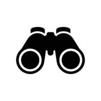 Black Binoculars Icon, Viewing, Observation and Exploration vector