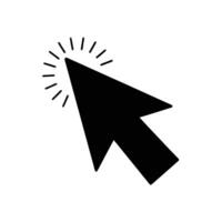 Cursor Click Action, Black Arrow Pointer for Interface Graphic Design vector