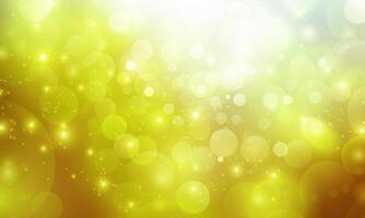Banner yellow bokeh particles glitter awards dust gradient abstract background. nature decorative circles. vector