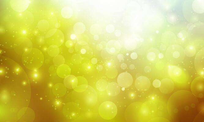 Banner yellow bokeh particles glitter awards dust gradient abstract background. nature decorative circles.