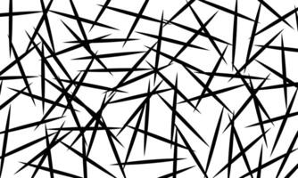 Random geometric black stick line pattern on white background. artistic shape pattern. vector