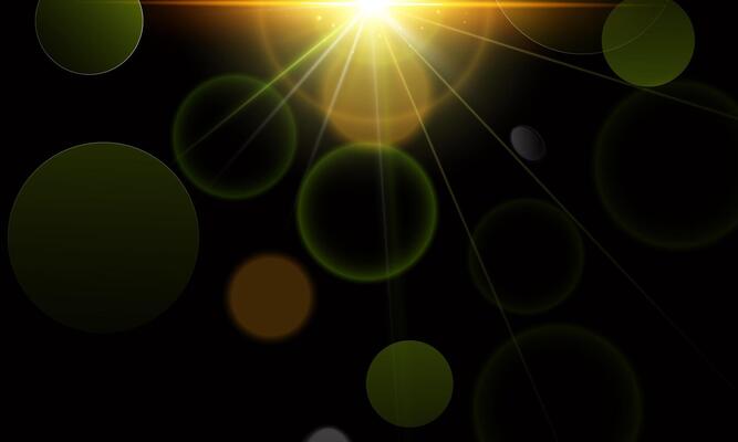 Sunburst soft light clear dark background. gold shiny sun light.