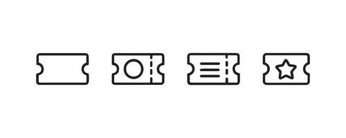 Set of event and admission ticket icons vector
