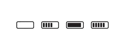 Progress bar icons sequential loading stages on white background. vector