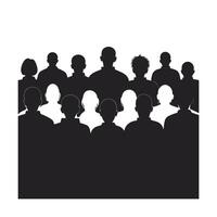 Crowd Viewed From Silhouette vector