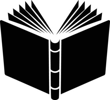 Open Book Icon Clean and Elegant Style, Flat Open Book Design for Teaching and Learning vector