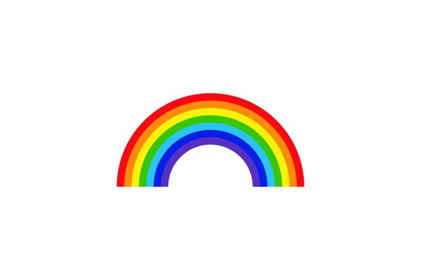 rainbow icon flat design
