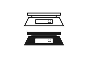 digital scale line and flat design vector