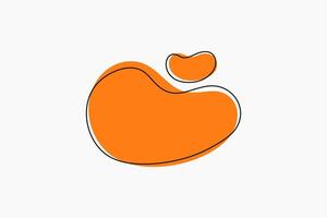 orange liquid abstract shape for text icon vector