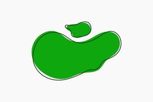 green liquid abstract shape for text icon vector