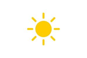 sun simple icon flat design vector