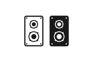 sound speaker tool icon and outline vector