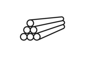 stack of PVC pipes icon outline vector