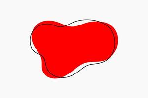 red liquid abstract shape for text icon vector