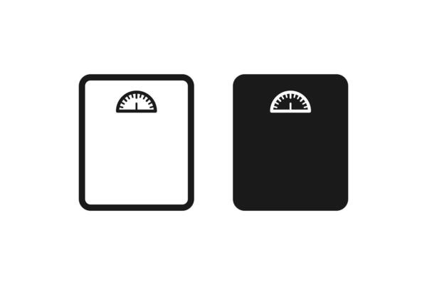 scales for weight line and flat icon