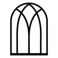 Window silhouette in elegant style with arch. element black vector