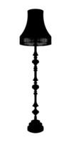 Silhouette of a floor lamp in a classic style with fringe vector