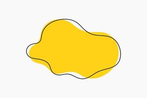 yellow liquid abstract shape for text icon vector