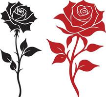 Timeless Rose The Elegance of Simplicity in Black and White vector