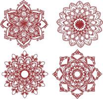 Editable Indian Rangoli Patterns vector