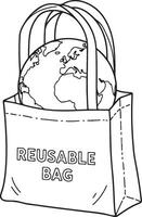 Protect the Planet with a Reusable Bag vector