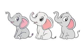 Cute elephant sit with good quality and good design vector