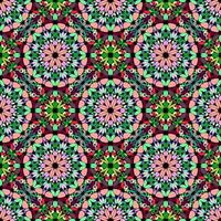 Seamless geometric floral pattern background - abstract design vector