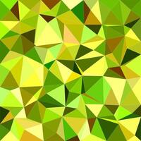 Irregular triangle mosaic background design in green tones vector