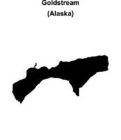 Goldstream, Alaska blank outline map vector