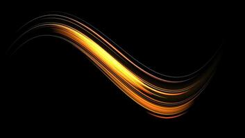 Glowing orange lines. Neon realistic energy speed. Abstract light effect . vector