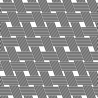 Seamless black and white diagonal weave pattern background vector