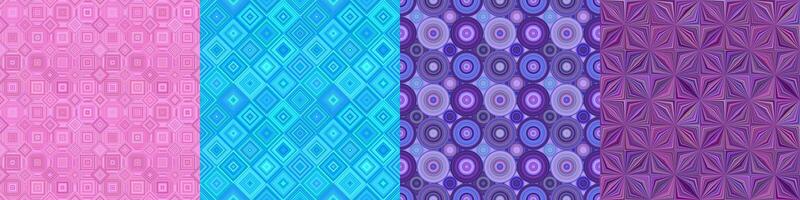 Seamless color geometrical pattern set vector
