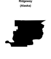Ridgeway, Alaska blank outline map vector