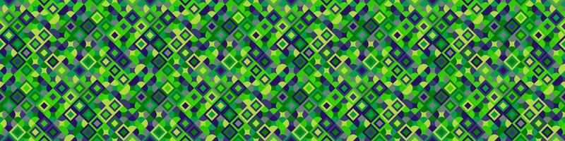 Green abstract horizontal mosaic pattern background vector